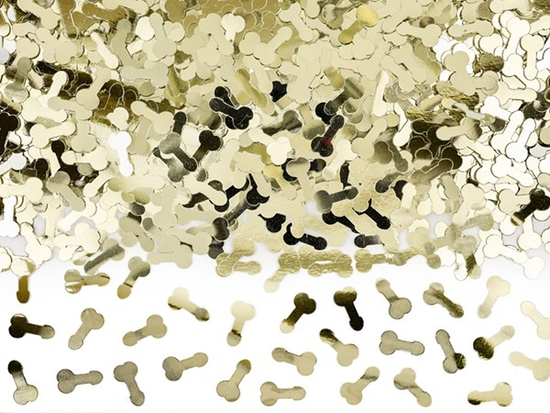 Gold Foil Penis Hen Night Confetti 30g
