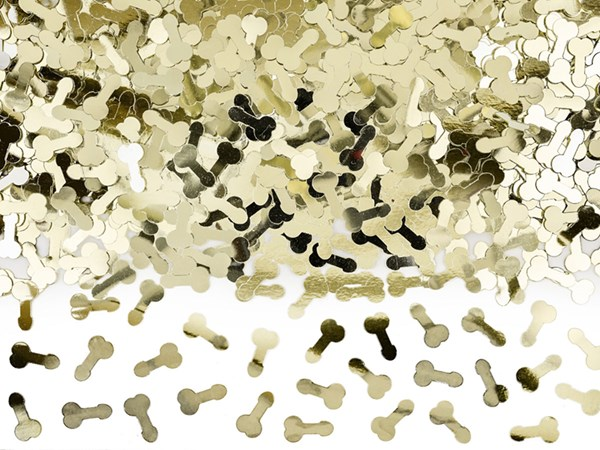 Gold Foil Penis Hen Night Confetti 30g