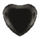 Oaktree Foil Balloon Black Heart 18"