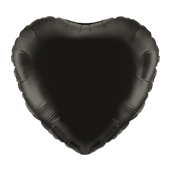 Oaktree Foil Balloon Black Heart 18"