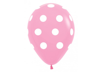 Sempertex Polka Dots Pink 12" Latex 25pk