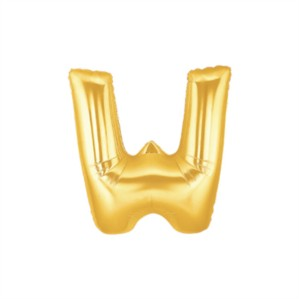 Oaktree Foil Balloon Gold 7" Letter W