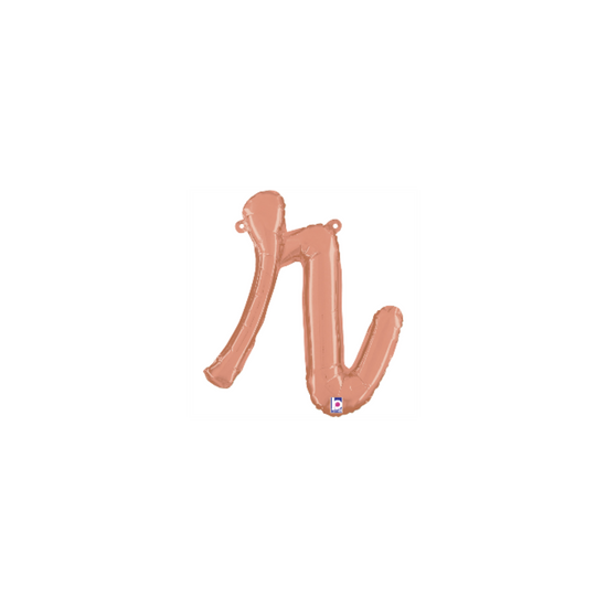 Grabo Foil Balloon Rose Gold 14" Letter R
