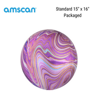 Anagram Purple Marblez Orbz 15" Foil Balloon