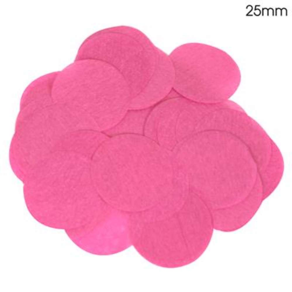 Confetti Round Bio-Degradable 25mm 100g Fuchsia