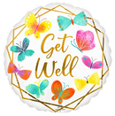 Anagram Get Well White & Gold 18" Foil Balloon