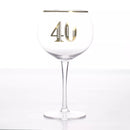 Tiger Feet Art Deco Gin Glass Age 40