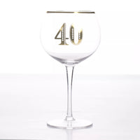 Tiger Feet Art Deco Gin Glass Age 40