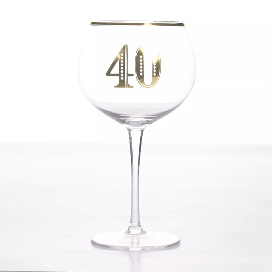 Tiger Feet Art Deco Gin Glass Age 40