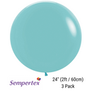 Sempertex Fashion Aquamarine 24" Latex 3pk