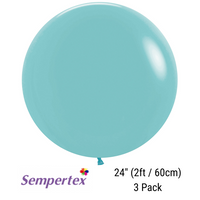 Sempertex Fashion Aquamarine 24" Latex 3pk