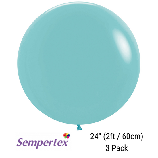 Sempertex Fashion Aquamarine 24" Latex 3pk