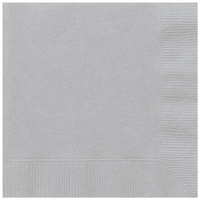 Unique 20 Pack Luncheon Napkins Silver