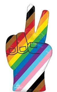 Anagram Foil Balloon LGBTQ Rainbow Peace Sign 33