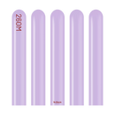 Kalisan latex modeling nozzles in lilac color, 260 Nozzle Up, 100-pack, showing close-up of flexible latex nozzles for crafting.
