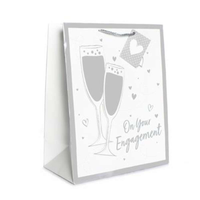 Gift Bag Engagement Champagne Large Portrait 6pk