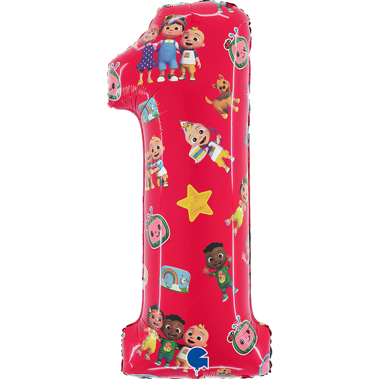 Grabo Foil Balloon Cocomelon Number 1 26"