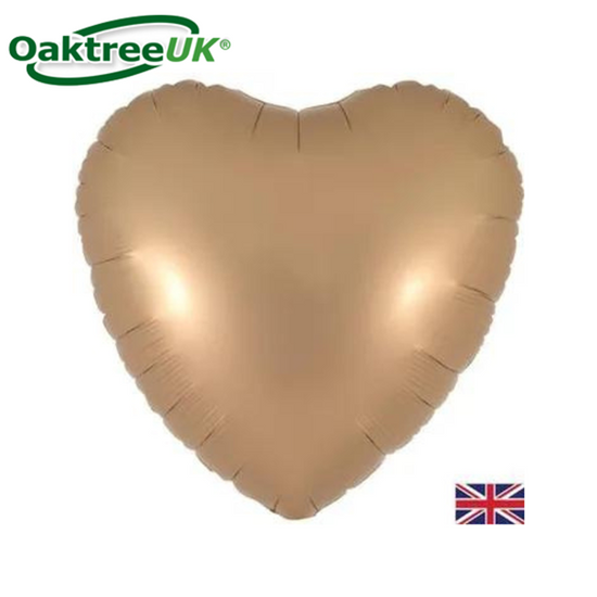 Oaktree Foil Balloon Satin Latte Heart 18"