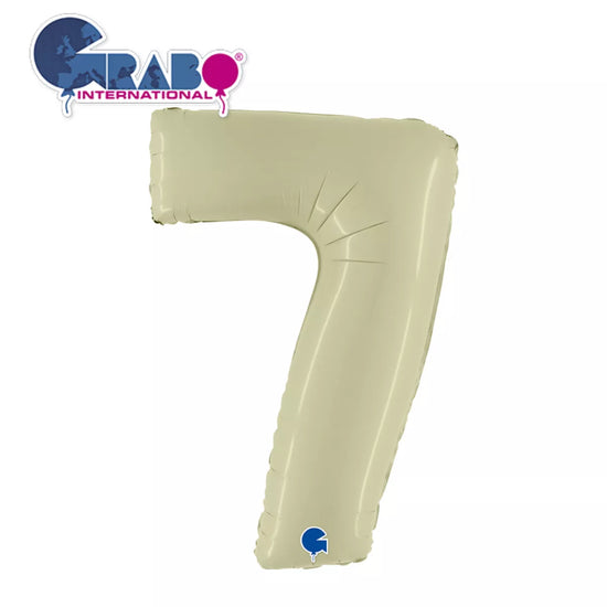 Grabo Foil Balloon Olive Green 40" Number 7