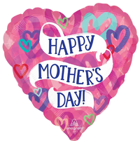 Anagram Mother's Day Hearts 18" Foil Balloon