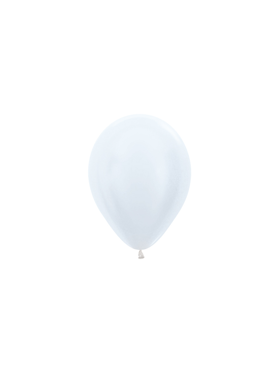 Sempertex Pearl White 5" Latex Balloons 50pk