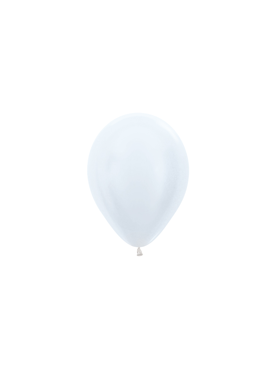 Sempertex Pearl White 5" Latex Balloons 50pk