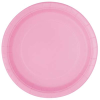 Unique 16 Pack Plates Lovely Pink Round 9