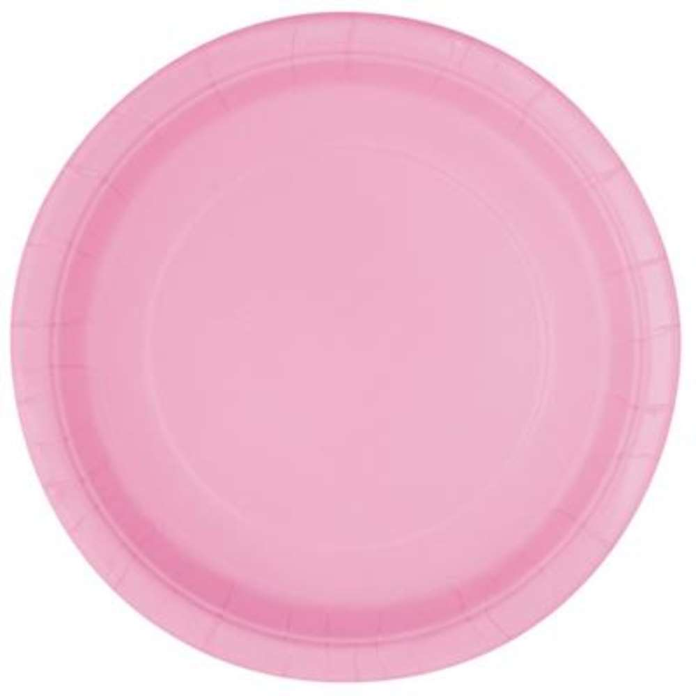 Unique 16 Pack Plates Lovely Pink Round 9