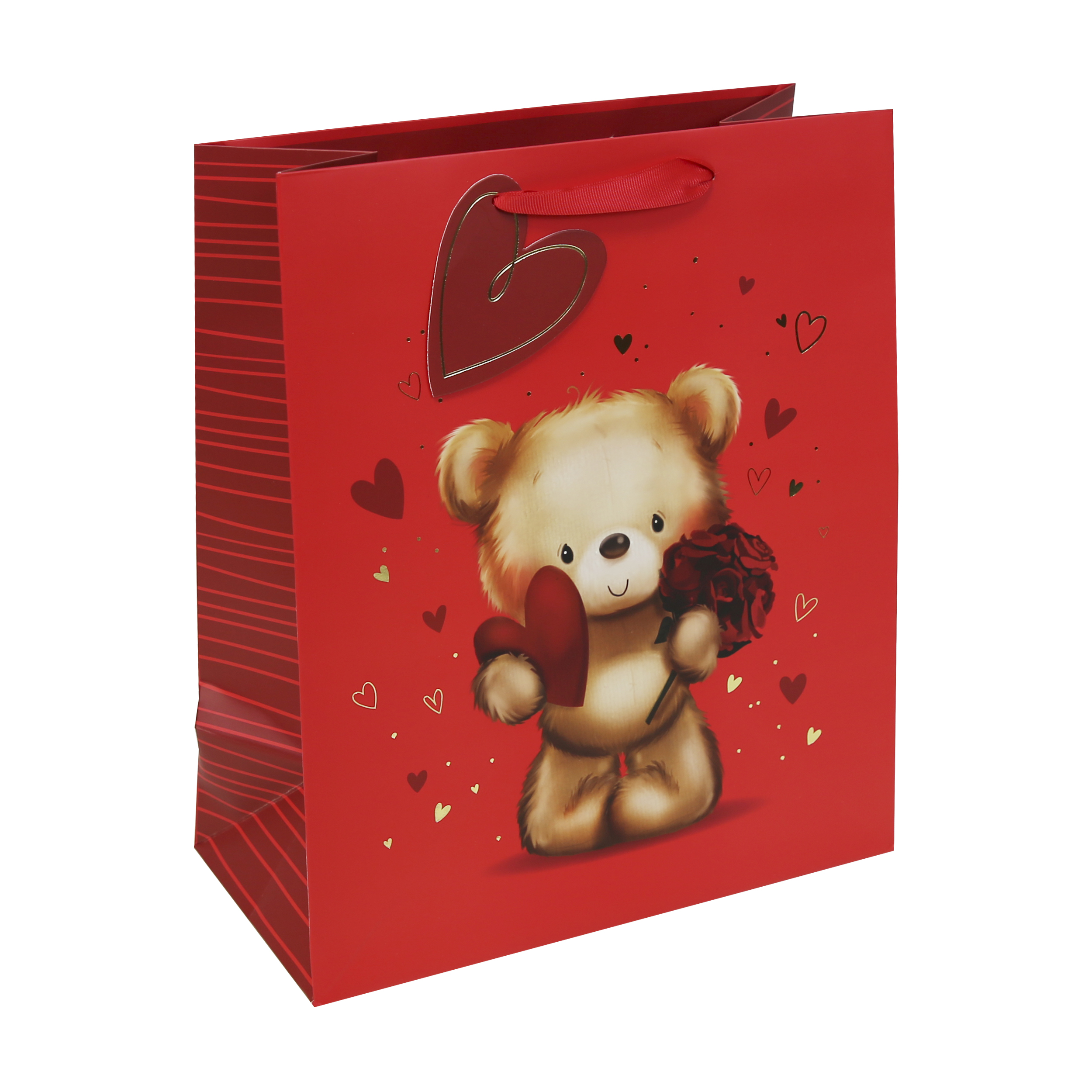 12-pack Eurowrap gift bags featuring cute bear designs, large size, perfect for wrapping presents and gifts.