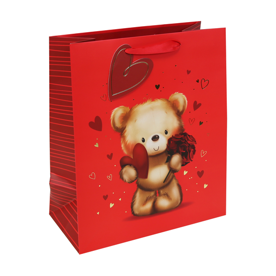 12pk Gift Bag VD Cute Bear Large Bag