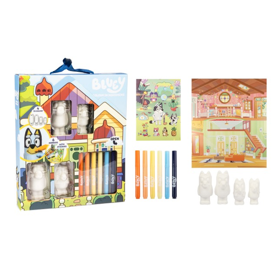 RMS 4 Pack Colour Your Own Squishums Bluey