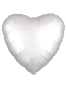 Anagram Foil Balloon Satin Luxe White Heart 18"
