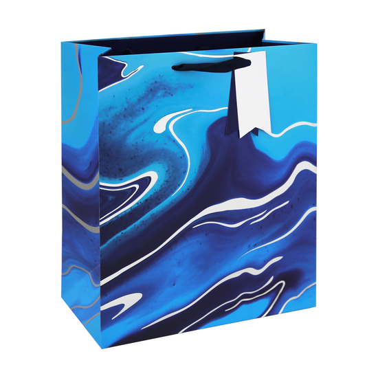 Eurowrap 6 Pack Gift Bag Blue Marble Large