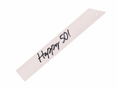 PartyDeco Paper Sash Age 50 Cream & Black 76cm