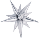 Prima Foil Balloon Silver Starburst 26"