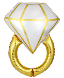 Flexmetal Foil Balloon Ring Gold 36