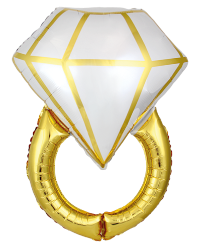Flexmetal Foil Balloon Ring Gold 36