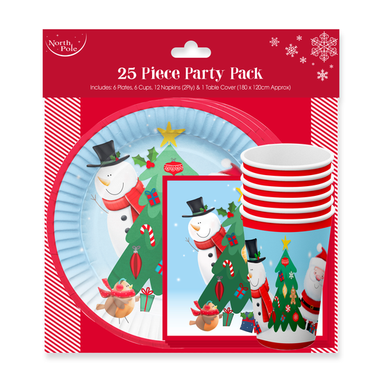 Eurowrap 25pc Party Set Christmas