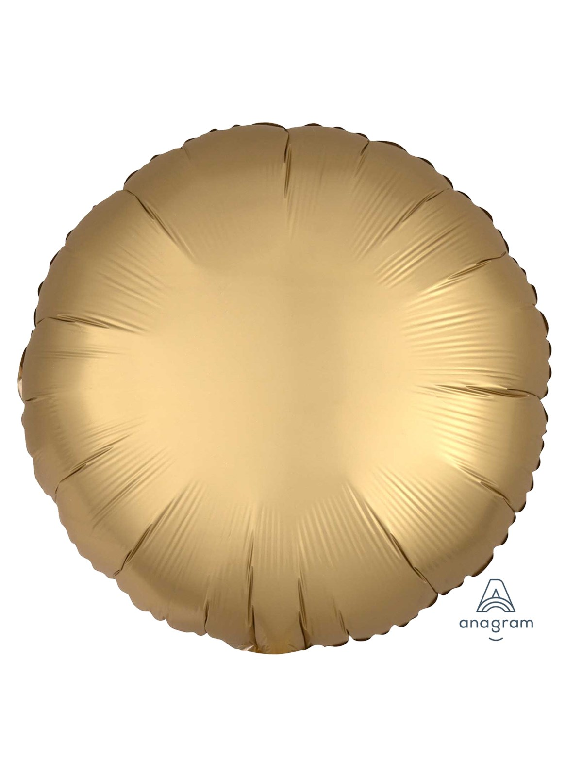 Anagram Foil Balloon Satin Luxe Gold Round 18"