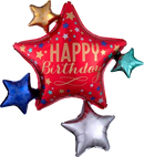 Anagram Satin Star Cluster 35" Foil Balloon