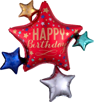 Anagram Satin Star Cluster 35" Foil Balloon