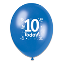 6 x 8pk Latex Balloons Birthday Age 10