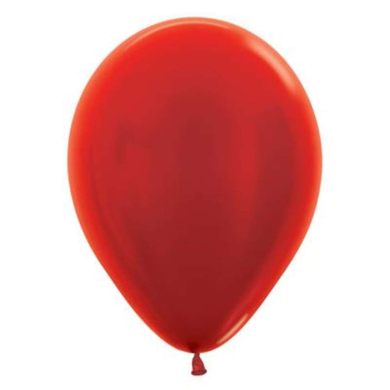 Sempertex Metallic Red 12" Latex Balloons 50pk