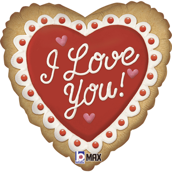 Valentine Grabo 18" I Love You Cookie Foil Balloon