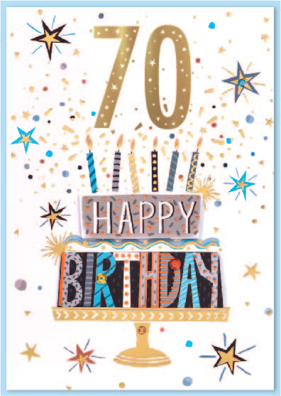 Isabel's Garden 6 Pack Cards C50 Birthday Age 70