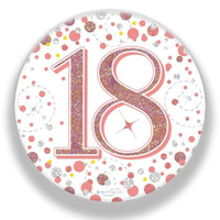 Oaktree Sparkling Fizz Badge Age 18 Rose Gold 3
