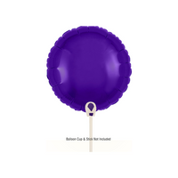 Oaktree Purple Round 9" Foil Balloon (Loose)