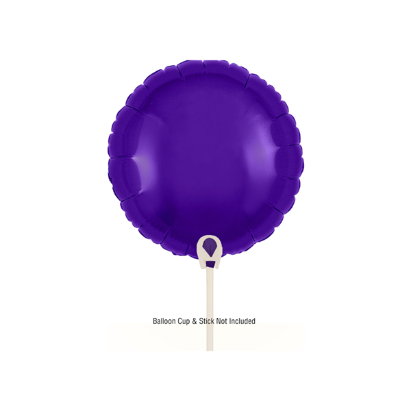 Oaktree Purple Round 9" Foil Balloon (Loose)