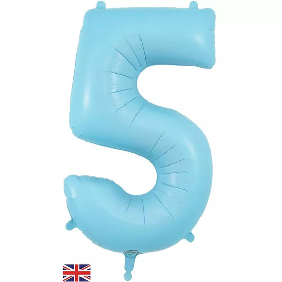 Oaktree Foil Balloon Matte Blue 34" Number 5