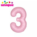 Unique Foil Balloon Matte Pink 34" Number 3